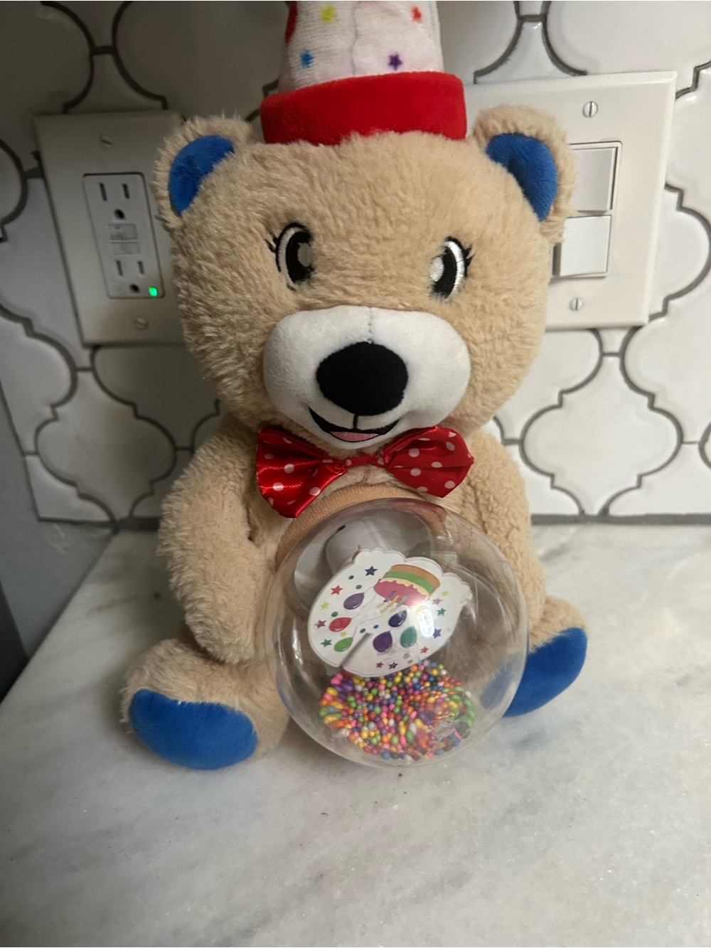 Way To Celebrate 9.5" Animated Plush Bear Happy sings Birthday By The Beatles